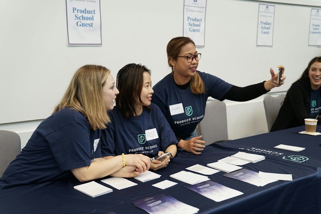 survey participants talking